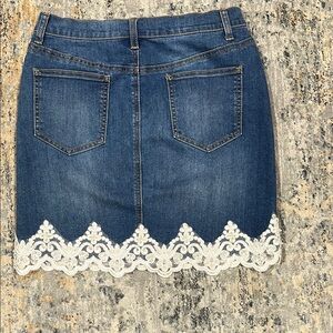 Venus denim embellished mini skirt- size 2